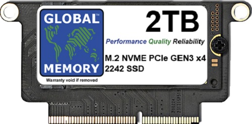 2TB M.2 PCIe Gen3 x4 NVMe SSD FOR MACBOOK PRO RETINA NON TOUCH BAR A1708 (LATE 2016 - MID 2017)